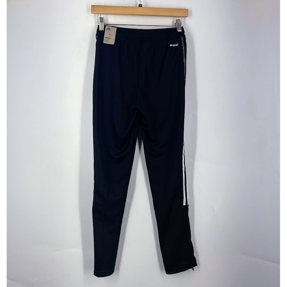 Adidas Youth Soccer Training Pants Black White Tapered AeroReady Size M 11-12